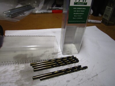 11/64'' HSS 135° Split Point Black and Gold Finish FMT  Jobber Drill QTY 6