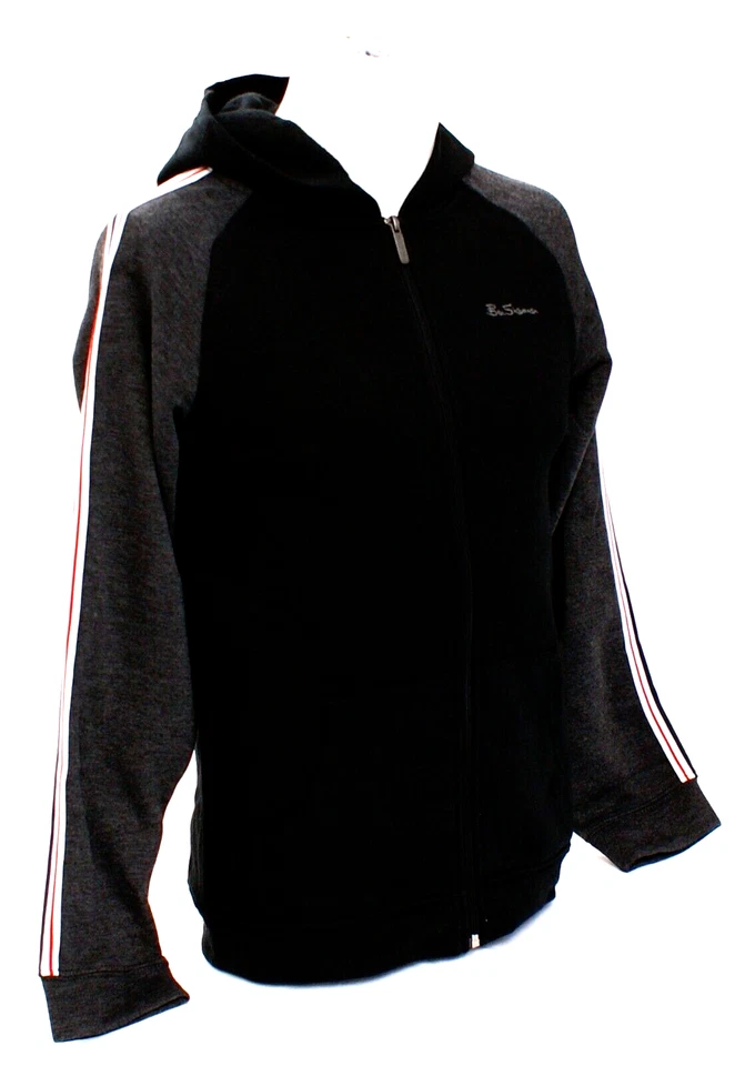 Sudadera con Capucha Ben Sherman Negra y Gris Cremallera Frontal Juvenil Niño Grande L 14/16 Nueva con Etiquetas Foto 4 de 4