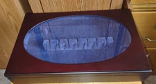 SILVERWARE FLATWARE WOOD STORAGE BOX  CASE w/ Window.