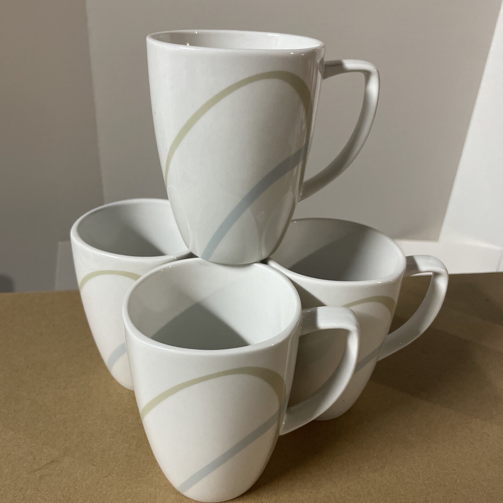 Corelle Coordinates Porcelain SAND AND SKY 10 oz. Coffee Cup Mugs Set