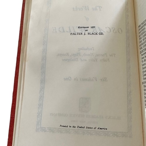 The Works of Oscar Wilde 6 Volumes In 1 Hardcover Antique 1927 - Picture 3 of 7