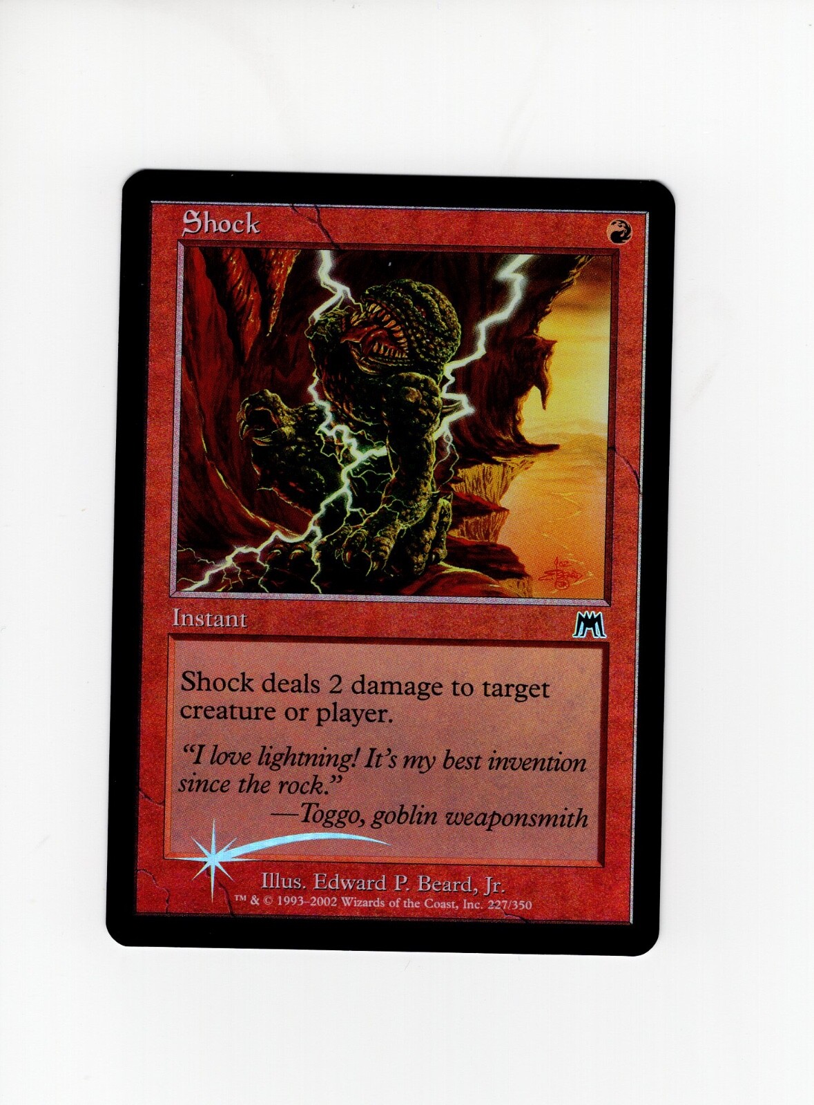 Shock Onslaught FOIL NM-/LP light clouding MTG Magic the Gathering