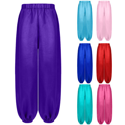Kids Girls Bloomers School Pants Performance Trousers Halloween Sweatpants Solo