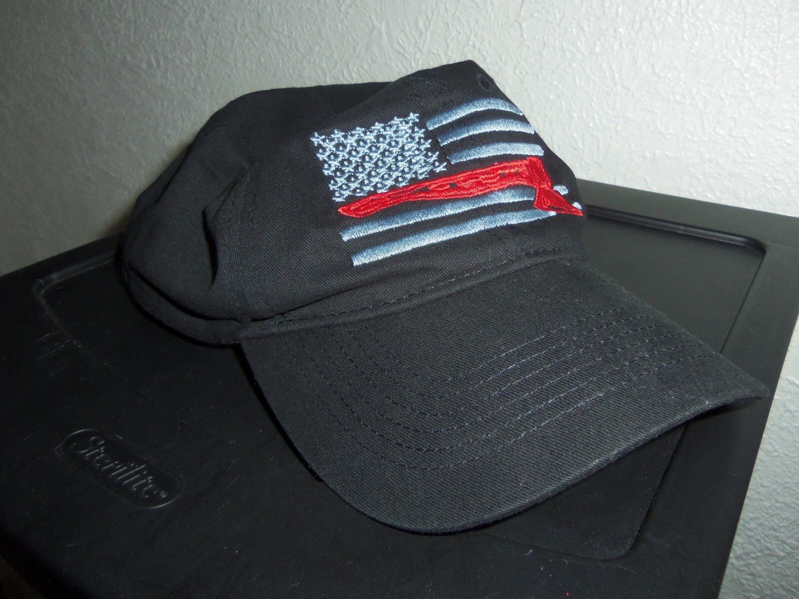 Thin Red Line Firefighter Axe Adjustable Embroide… - image 3