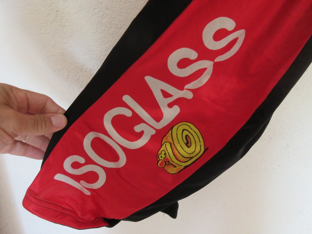 Cuissard Cycliste Vintage LOTTO ISOGLASS 1996, Noir Et Rouge, Taille XL, Marque Sibille, Occasion