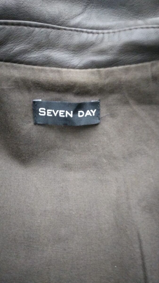 Seven Day Jacket In Genuine Leather Used Woman Brown Size 42 Seven Day Jacket In Genuine Leather Used Woman Brown Size 42