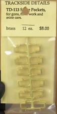 Trackside Details TD-113 Side Pockets (Gondola/Flat/Mine Car) *BRASS* G-Gauge