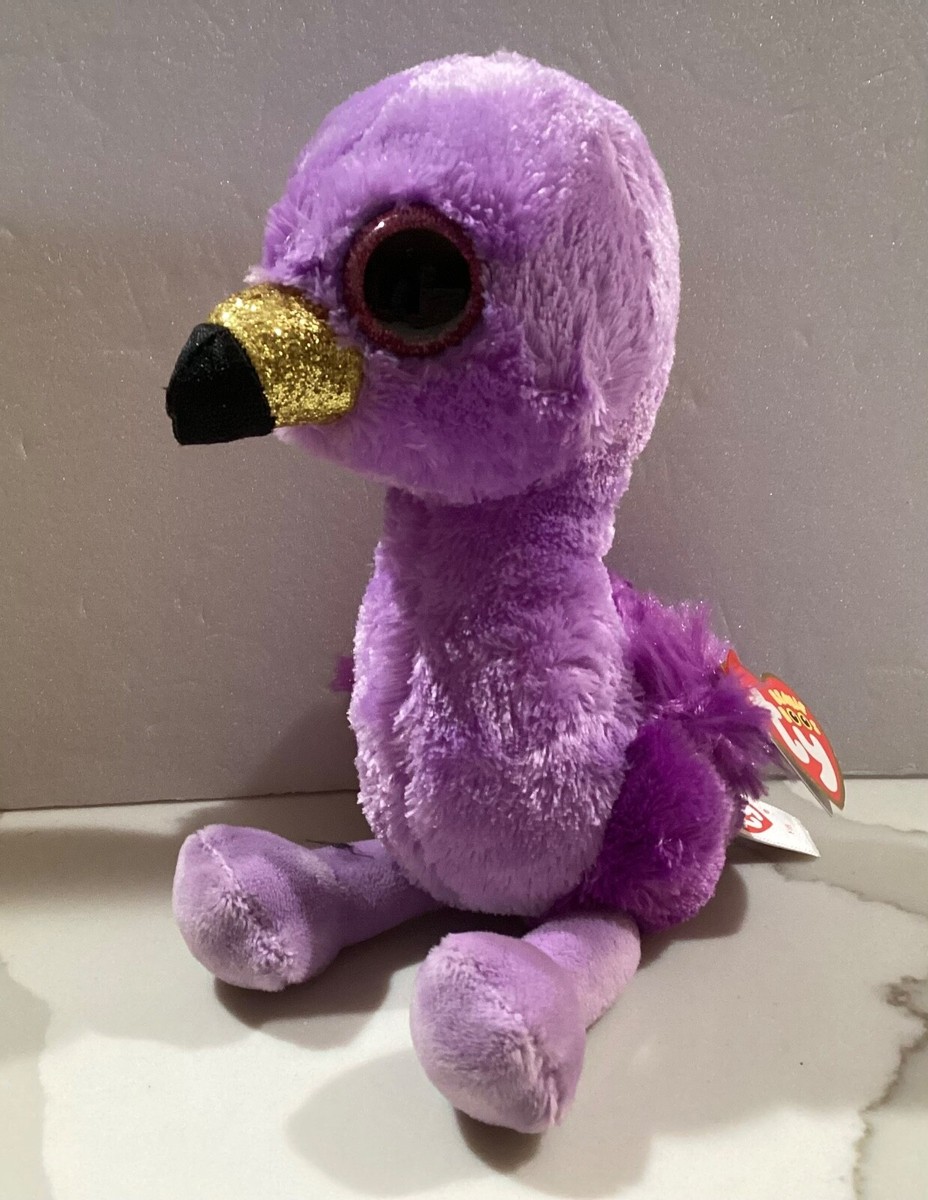 Ty FIFI Purple Flamingo Beanie Boo Retired Claire's Exclusive