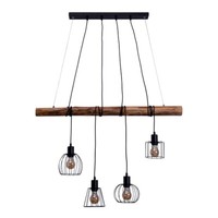 Pendelleuchte Holzleuchte Deckenlampe Esszimmerleuchte HäNgelampe 4-Flammig