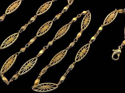 Vintage Monet Gold Tone Chain Necklace 