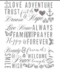 Words To Live By | Decor Transfers | Redesign with Prima Rub-on Transfers