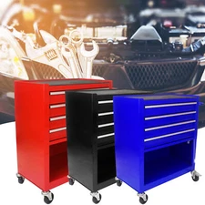 4 Drawers Tool Box Cart Tool Storage Cabinet Rolling Tool Chest with Wheels