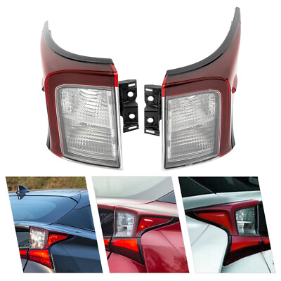 For 2019 2020 2021 2022 Toyota Prius Pair Halogen Outer Tail Lights Brake Lamps
