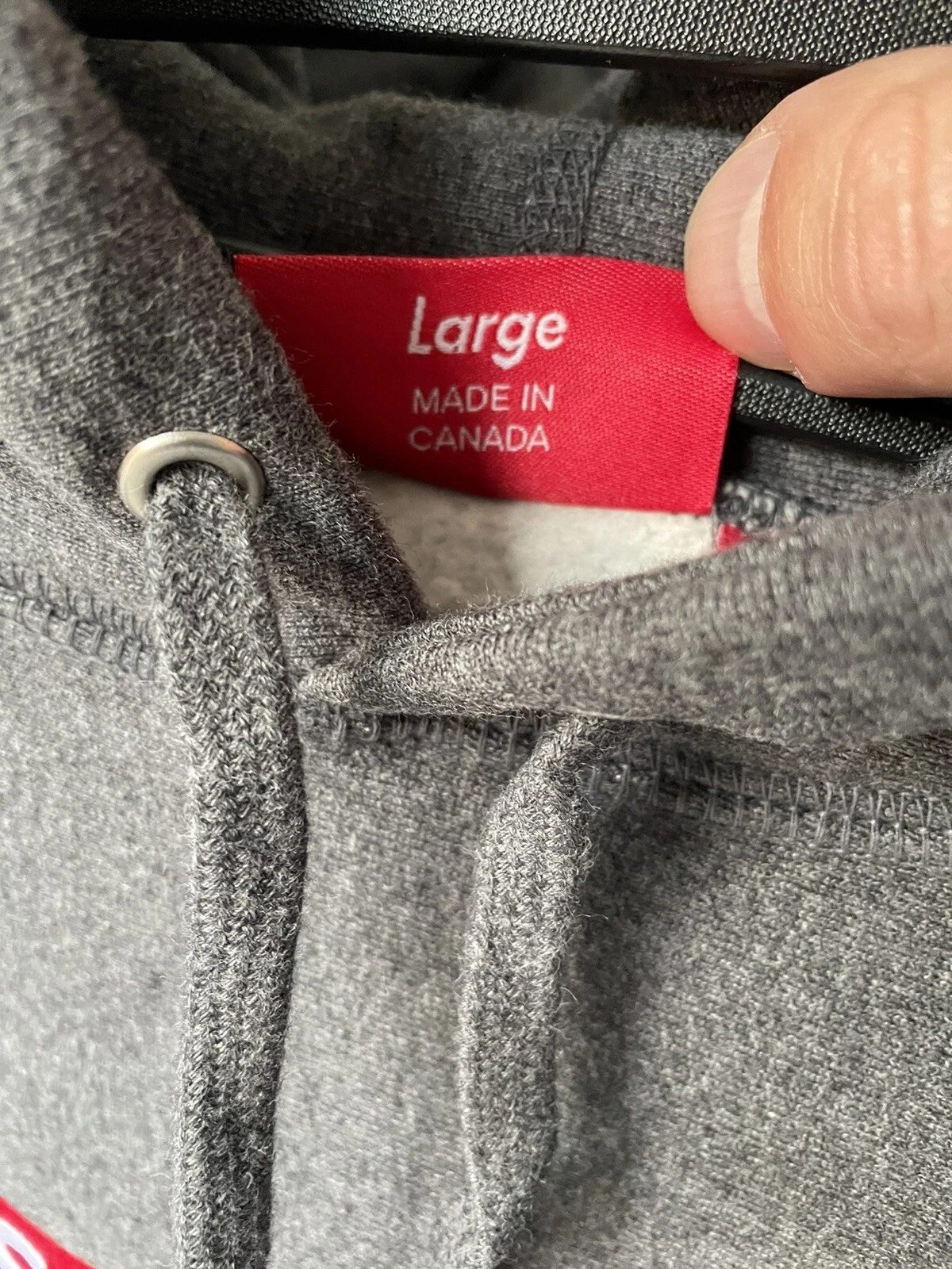 DS. Felpa con cappuccio logo Supreme Box antracite FW21 Taglia Large