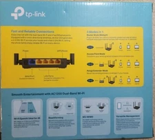NEW TP-LINK AC1200 DUAL BAND WIFI ROUTER WIFI 5 ARCHER C54 FREE SHIPPING!