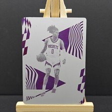 2021-22 Panini Illusions Jalen Green 1/1 Magenta Printing Plate Rockets RC #2