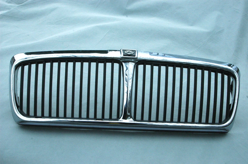 Parrilla delantera Jaguar XJ12/XJ6 1994-1995 con soportes.  (Venas negras raras) OEM Foto 2 de 4