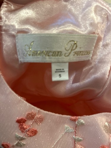 American Princess girls size 5 dress embellished with tulle and pearls - Picture 6 of 6