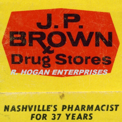 J.P. BROWN DRUG STORES NASHVILLE TN TENNESSEE 5X7 PRINT PHOTO F520