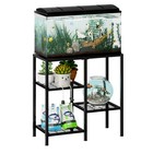 CADUKE Aquarium Stand 20 Gallon, Metal Fish Tank Stand, Rack Black