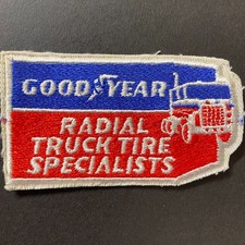 Goodyear Radial Truck Tire Specialists Embroidered Patch Vintage 1 3/4" x 3 1/4"