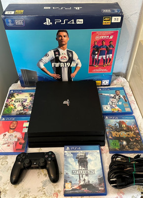 Sony PlayStation 4 Pro 1TB -CUH-7116B mit OVP und Spiele