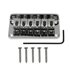 Metal Chrome 6-String Electric Guitar Fixed Bridge with 10.5mm String Space A