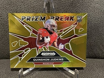  Quinshon Judkins 2025 Panini Prizm Draft Picks Prizm Break Gold Prizm 3/10 OSU