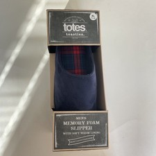 BRAND NEW MEN'S SIZE 11-12 TOTES TOASTIES MEMORY FOAM SLIPPERS