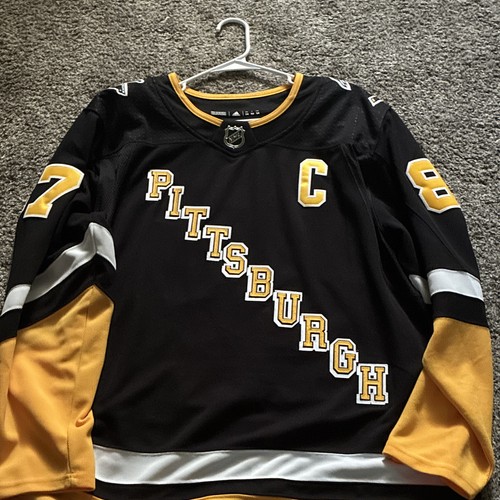 adidas Pittsburgh Penguins Sidney Crosby #87 Black NHL Hockey Jersey Men 54