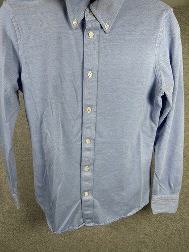 Camicia Ralph Lauren maglia media Oxford blu bottoni manica lunga cotone colletto - Foto 10 di 13