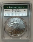 2020 P .999 American Silver Eagle PCGS MS70 FIRST Strike Emergency Issue