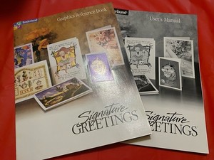 1997 Brøderbund Signature Greetings~Reference Book & User's Manual~Vintage~90s