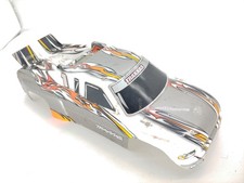 Super Old-School Rare Traxxas Rustler 1/10 2wd Stadium Truck Body Gray White Ora