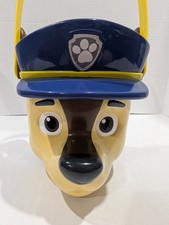 Paw Patrol Plastic Chase Face Candy Treat Bucket Halloween Easter Pail 13"