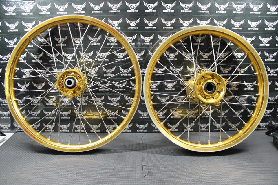 2000 2001 HONDA CR125R CR250R GOLD TALON EXCEL FRONT REAR WHEELSET WHEELS HUBS - Image 2 of 4