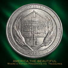 2015 P Homestead Quarter • National Monument Nebraska • ATB US Coin