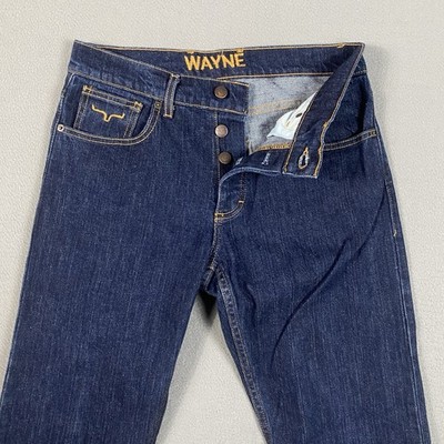 Kimes Ranch Wayne Denim Jeans- Made in USA-Mens 30x32 -Dark Wash Button Fly