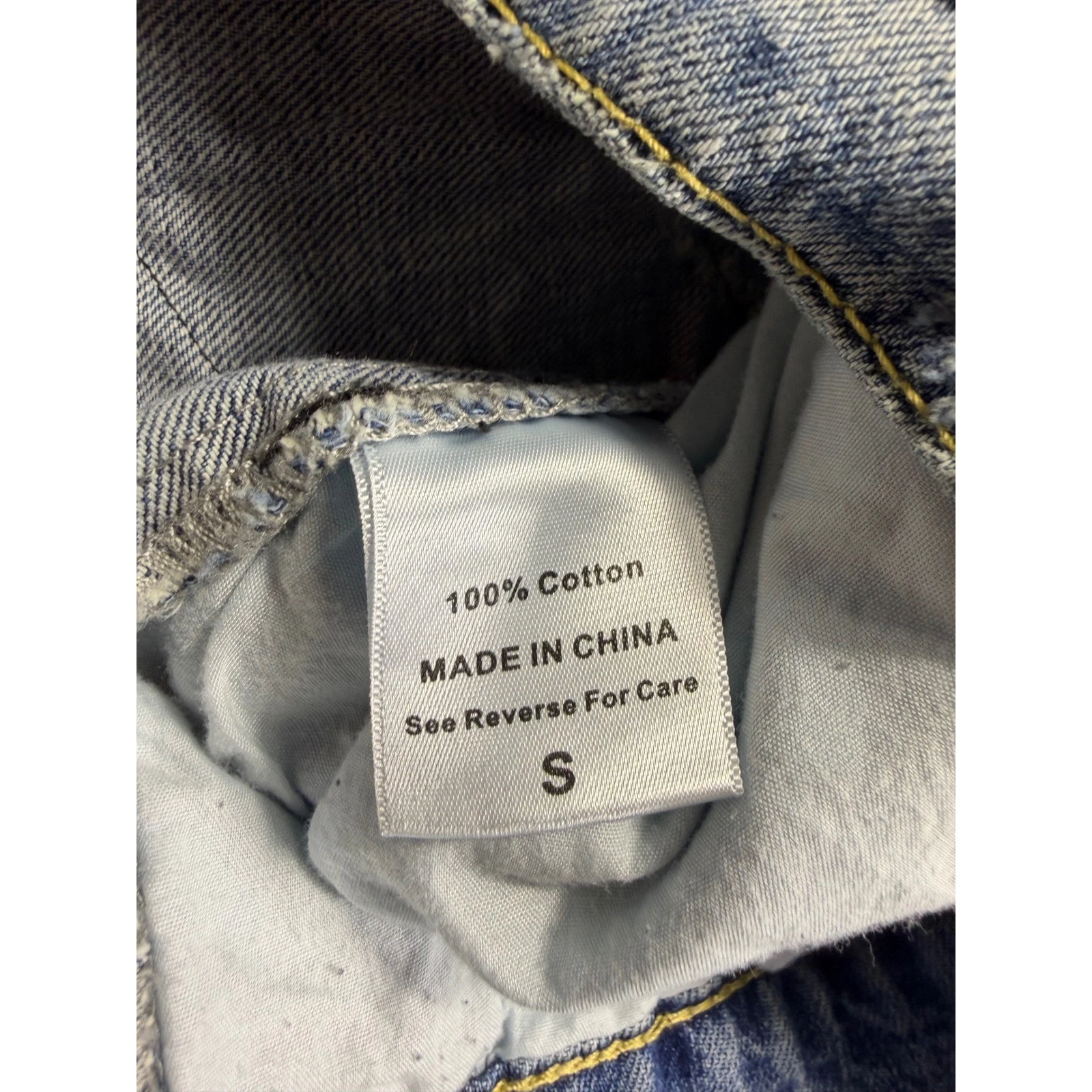 Posh NYC Metro Boomin Trap House Distressed Denim Jacket Light Wash Mens Small - product detail image 4