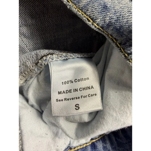 Posh NYC Metro Boomin Trap House Distressed Denim Jacket Light Wash Mens Small image 4