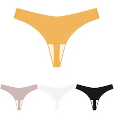 Seamless Triangle Women's Thong Underwear with Low Waist for Fashionable Style