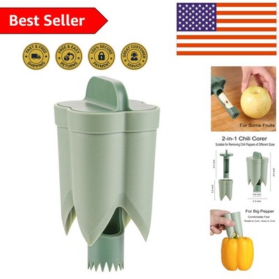 ABS 2-in-1 Bell Pepper and Chili Seed Corer - Easy to Use Kitchen Tool