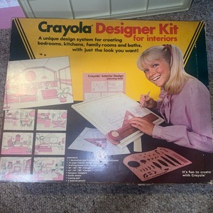 Crayola Designer Kit For Interiors Vintage 1983 In Box Almost Complete