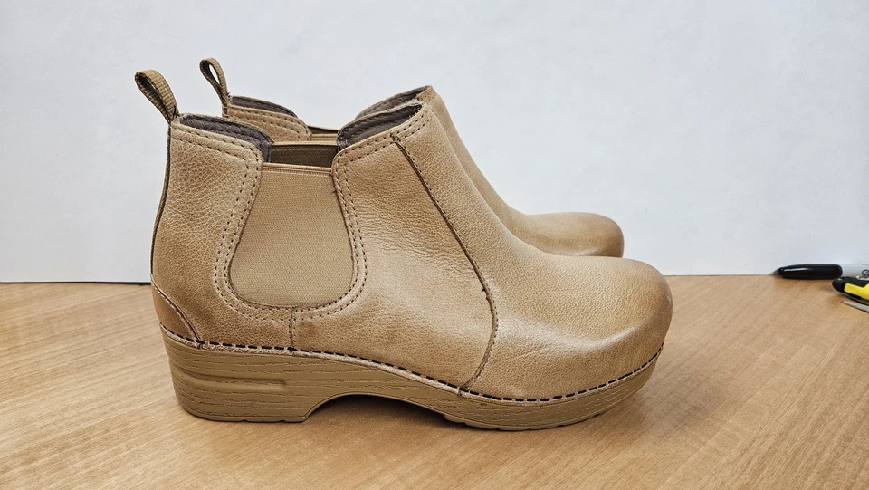 Botines Dansko Frankie para mujer talla 42 (11) cuero envejecido miel sin cordones Foto 3 de 4