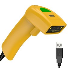 USB 1D Barcode Scanner Handheld Wired CCD Laser Bar Code Reader Screen Scan