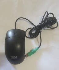 IBM Vintage Mechanical Ball Mouse PS/2 Black Model MU29J FRU 24P0383 Retro