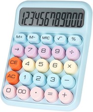 DANRONG Mechanical Switch Calculator with Big Buttons, Calculators Blue