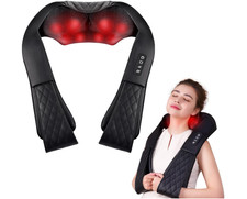 Masajeador el ctrico de cuello y espalda con calor, amasado profundo 4D. Nuevo