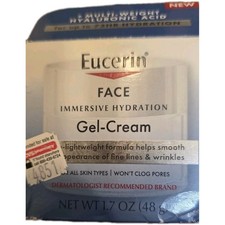 Eucerin Face Gel-Cream For All Skin Types 1.7oz./48g New In Box