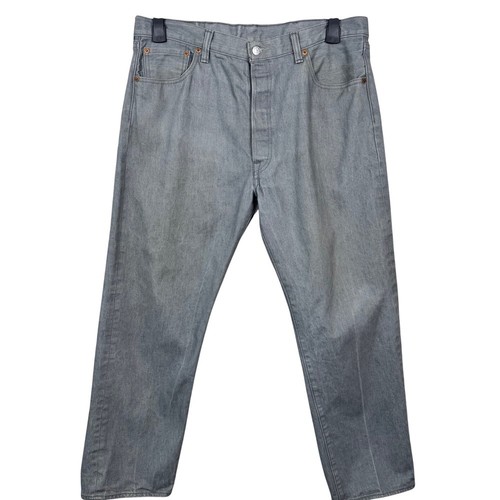Levi's 501 XX Jeans 38x32 Gray Wash Button Fly Straight Leg Vin